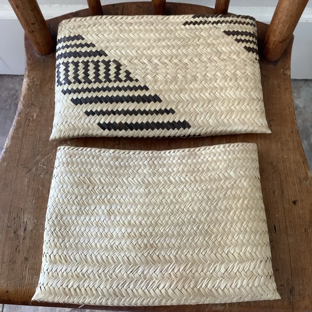 Pair of Vintage Woven Wall Basket Pockets